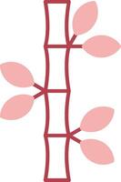 Bamboo Solid Two Color Icon vector