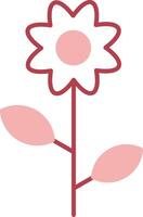 Flowers Solid Two Color Icon vector