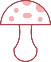 Mushroom Solid Two Color Icon vector
