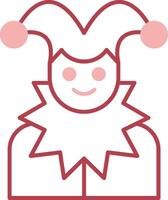 Jester Solid Two Color Icon vector