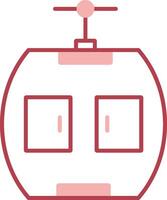 Gondola Solid Two Color Icon vector