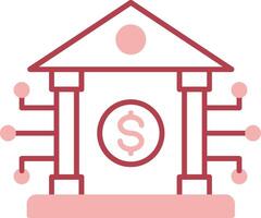 Banking System Solid Two Color Icon vector