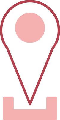 Location Pin Solid Two Color Icon