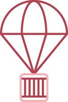 Parachute Solid Two Color Icon vector