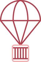 Parachute Solid Two Color Icon vector