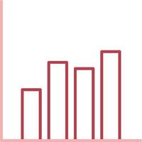 Bar Chart Solid Two Color Icon vector