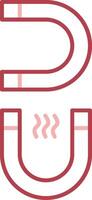 Magnet Solid Two Color Icon vector