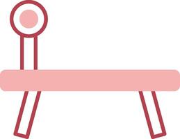 Bench Press Solid Two Color Icon vector