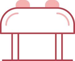 Pommel Horse Solid Two Color Icon vector