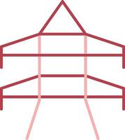 Tower Solid Two Color Icon vector