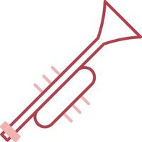 Trumpet Solid Two Color Icon vector