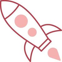 Rocket Solid Two Color Icon vector