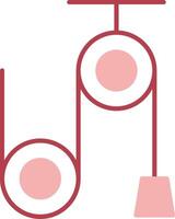 Pulley Machine Solid Two Color Icon vector