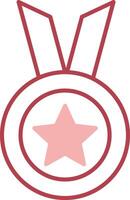 Achievement Solid Two Color Icon vector