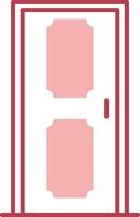 Door Solid Two Color Icon vector