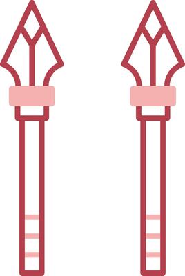 Spear Solid Two Color Icon