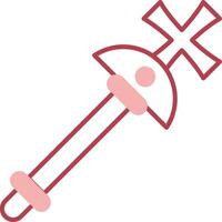 Scepter Solid Two Color Icon vector