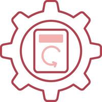 Process Data Solid Two Color Icon vector