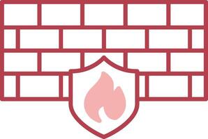 Firewall Solid Two Color Icon vector