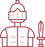 Knight Solid Two Color Icon vector