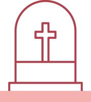 Grave Solid Two Color Icon vector