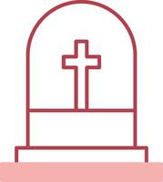 Grave Solid Two Color Icon vector