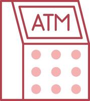 Atm Machine Solid Two Color Icon vector