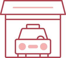 Garage Solid Two Color Icon vector