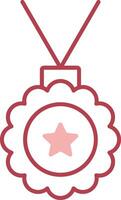 Medallion Solid Two Color Icon vector