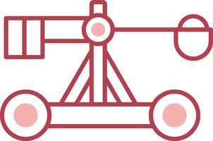 Catapult Solid Two Color Icon vector