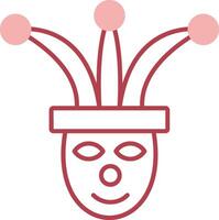 Jester Solid Two Color Icon vector