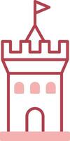 Castle Solid Two Color Icon vector