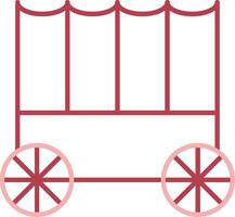 Carriage Solid Two Color Icon vector
