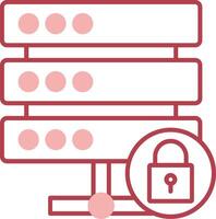 Locked Data Solid Two Color Icon vector