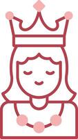 Princess Solid Two Color Icon vector