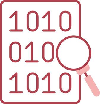 Code Search Solid Two Color Icon vector