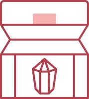 Treasure chest Solid Two Color Icon vector