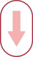 Scroll Down Solid Two Color Icon vector