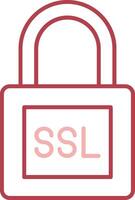 SSL Solid Two Color Icon vector