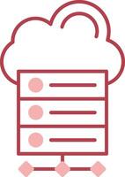 Data Storage Solid Two Color Icon vector