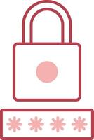 Security Pin Solid Two Color Icon vector
