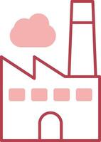 Factory Solid Two Color Icon vector