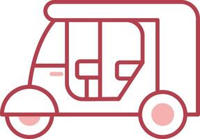 Rickshaw Solid Two Color Icon vector