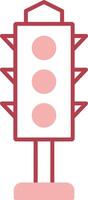 Traffic Lights Solid Two Color Icon vector