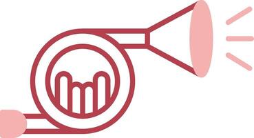 Horn Solid Two Color Icon vector