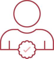 Verified User Solid Two Color Icon vector