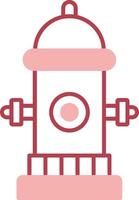 Fire Hydrant Solid Two Color Icon vector