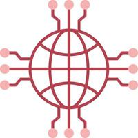 Network Solid Two Color Icon vector