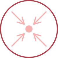 Minimize Solid Two Color Icon vector