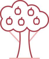 Fruit Tree Solid Two Color Icon vector